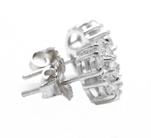 Load image into Gallery viewer, 1.15ct Natural Diamond 14k Solid White Gold Earrings