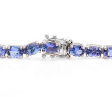 Load image into Gallery viewer, 44.40ct Natural Tanzanite &amp; Diamond 14k Solid White Gold Necklace