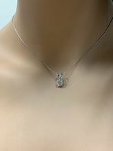 Load image into Gallery viewer, 0.90ct Natural Diamond 14k Solid White Gold Pendant Necklace