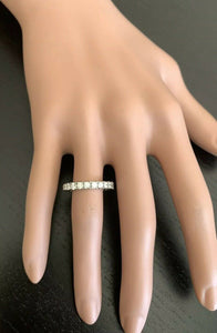 1.80 Carats Natural Diamond 950 Platinum Eternity Ring