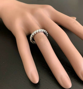 1.80 Carats Natural Diamond 950 Platinum Eternity Ring