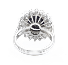 Load image into Gallery viewer, 8.40ct Natural Blue Sapphire &amp; Diamond 14k Solid White Gold  Ring