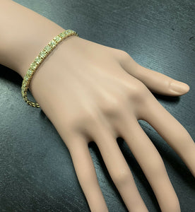 2.60 Carats Natural Diamond 14k Solid Yellow Gold Tennis Bracelet