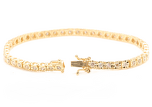 Load image into Gallery viewer, 1.50 Carats Natural Diamond 14k Solid Yellow Gold Tennis Bracelet