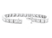 Load image into Gallery viewer, 4.00 Carat Natural Diamond 14k Solid White Gold Bracelet