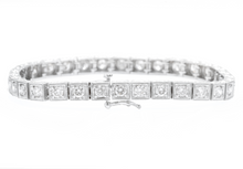 Load image into Gallery viewer, 4.00 Carat Natural Diamond 14k Solid White Gold Bracelet