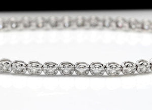 Very Impressive 1.15 Carats Natural Diamond 14K Solid White Gold Bracelet