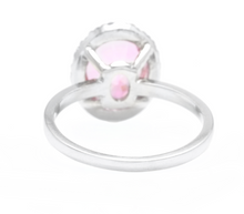 Load image into Gallery viewer, 2.45 Carats Natural Pink Topaz and Diamond 14k Solid White Gold Ring