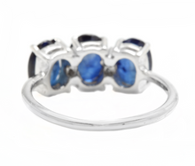 Load image into Gallery viewer, 2.66 Carats Natural Sapphire and Diamond 14k Solid White Gold Ring