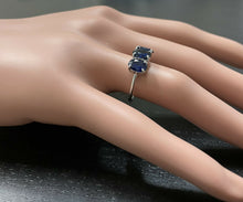 Load image into Gallery viewer, 2.66 Carats Natural Sapphire and Diamond 14k Solid White Gold Ring
