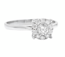 Load image into Gallery viewer, 0.45 Carats Natural Diamond 18k Solid White Gold Band Ring