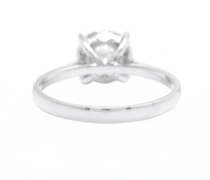 0.45 Carats Natural Diamond 18k Solid White Gold Band Ring
