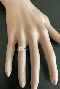 0.45 Carats Natural Diamond 18k Solid White Gold Band Ring