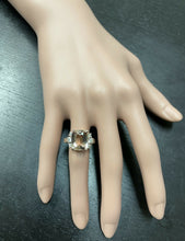Load image into Gallery viewer, 7.25 Carats Natural Morganite and Diamond 14k Solid Rose Gold Ring