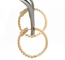 Load image into Gallery viewer, 2.15ct Natural Diamond 14k Solid Yellow Gold Hoop Earrings
