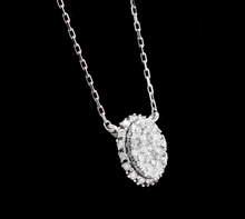Load image into Gallery viewer, 0.95ct Stunning 14k Solid White Gold Diamond Chain Necklace