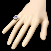 Load image into Gallery viewer, 2.65 Carats Natural Tanzanite and Diamond 14k Solid White Gold Ring