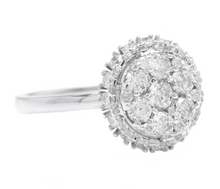 Load image into Gallery viewer, 1.15ct Natural Diamond 14k Solid White Gold Band Ring