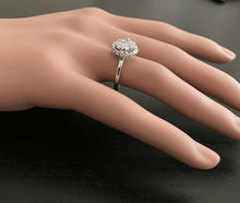 Load image into Gallery viewer, 1.15ct Natural Diamond 14k Solid White Gold Band Ring