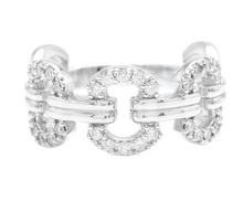 Load image into Gallery viewer, 0.40ct Natural Diamond 14k Solid White Gold Band Ring