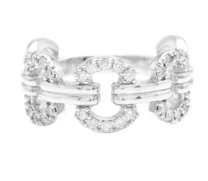 0.40ct Natural Diamond 14k Solid White Gold Band Ring