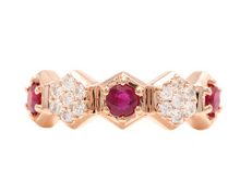 Load image into Gallery viewer, 1.40 Carats Natural Ruby and Diamond 14k Solid Rose Gold Ring