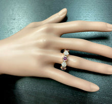 Load image into Gallery viewer, 1.40 Carats Natural Ruby and Diamond 14k Solid Rose Gold Ring