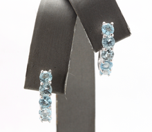 Load image into Gallery viewer, 2.50 Carats Natural Aquamarine 14k Solid White Gold Huggie Earrings