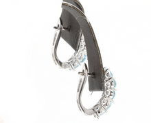 Load image into Gallery viewer, 2.50 Carats Natural Aquamarine 14k Solid White Gold Huggie Earrings