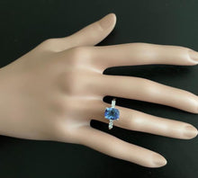 Load image into Gallery viewer, 2.50 Carats Natural Tanzanite and Diamond 14k Solid White Gold Ring