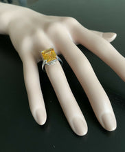 Load image into Gallery viewer, 6.00 Carats Natural Citrine 14k Solid White Gold Ring