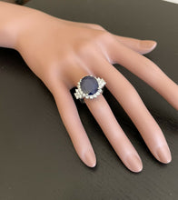 Load image into Gallery viewer, 9.20 Carats Natural Sapphire and Diamond 14k Solid White Gold Ring