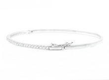 Load image into Gallery viewer, 0.80 Carats Natural Diamond 14k Solid White Gold Bangle Bracelet