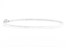 Load image into Gallery viewer, 0.80 Carats Natural Diamond 14k Solid White Gold Bangle Bracelet