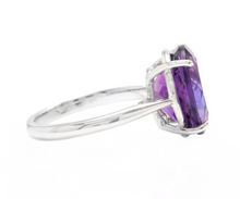 Load image into Gallery viewer, 5.00 Carats Natural Amethyst 14k Solid White Gold Ring