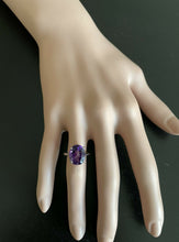 Load image into Gallery viewer, 5.00 Carats Natural Amethyst 14k Solid White Gold Ring