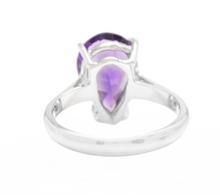 Load image into Gallery viewer, 4.10 Carats Natural Amethyst 14k Solid White Gold Ring