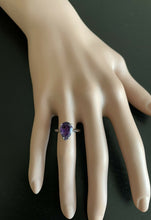 Load image into Gallery viewer, 4.10 Carats Natural Amethyst 14k Solid White Gold Ring