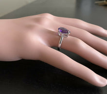 Load image into Gallery viewer, 4.10 Carats Natural Amethyst 14k Solid White Gold Ring