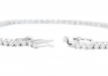 Load image into Gallery viewer, 2.80 Carats Natural Diamond 14k Solid White Gold Bracelet