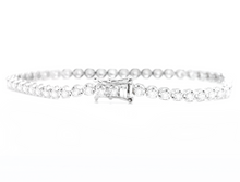 Load image into Gallery viewer, 2.50 Carats Natural Diamond 14k Solid White Gold Bracelet