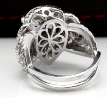 Load image into Gallery viewer, 8.50 Carats Natural Morganite and Diamond 14K Solid White Gold Ring