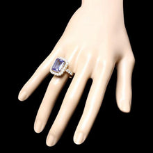 Load image into Gallery viewer, 9.20 Carats Natural Tanzanite and Diamond 14K Solid Yellow Gold Ring