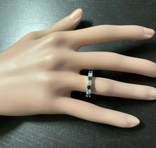 Load image into Gallery viewer, 1.00 Carat Natural Sapphire and Diamond 14K Solid White Gold Ring
