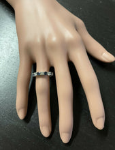 Load image into Gallery viewer, 1.00 Carat Natural Sapphire and Diamond 14K Solid White Gold Ring