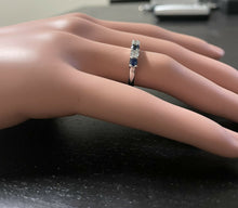 Load image into Gallery viewer, 1.00 Carat Natural Sapphire and Diamond 14K Solid White Gold Ring