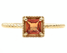 Load image into Gallery viewer, Exquisite Natural Orange Sapphire 14K Solid Yellow Gold Ring