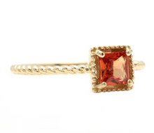 Load image into Gallery viewer, Exquisite Natural Orange Sapphire 14K Solid Yellow Gold Ring