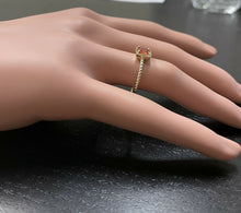 Load image into Gallery viewer, Exquisite Natural Orange Sapphire 14K Solid Yellow Gold Ring