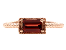 Load image into Gallery viewer, Exquisite Natural Garnet 14K Solid Rose Gold Ring